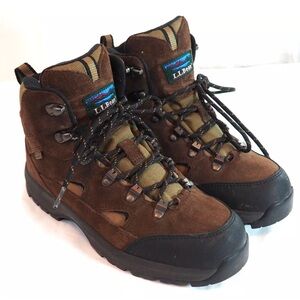 LL BEAN GORE-TEX WATERPROOF LEATHER SUEDE HIKING WORK BOOTS 9.5